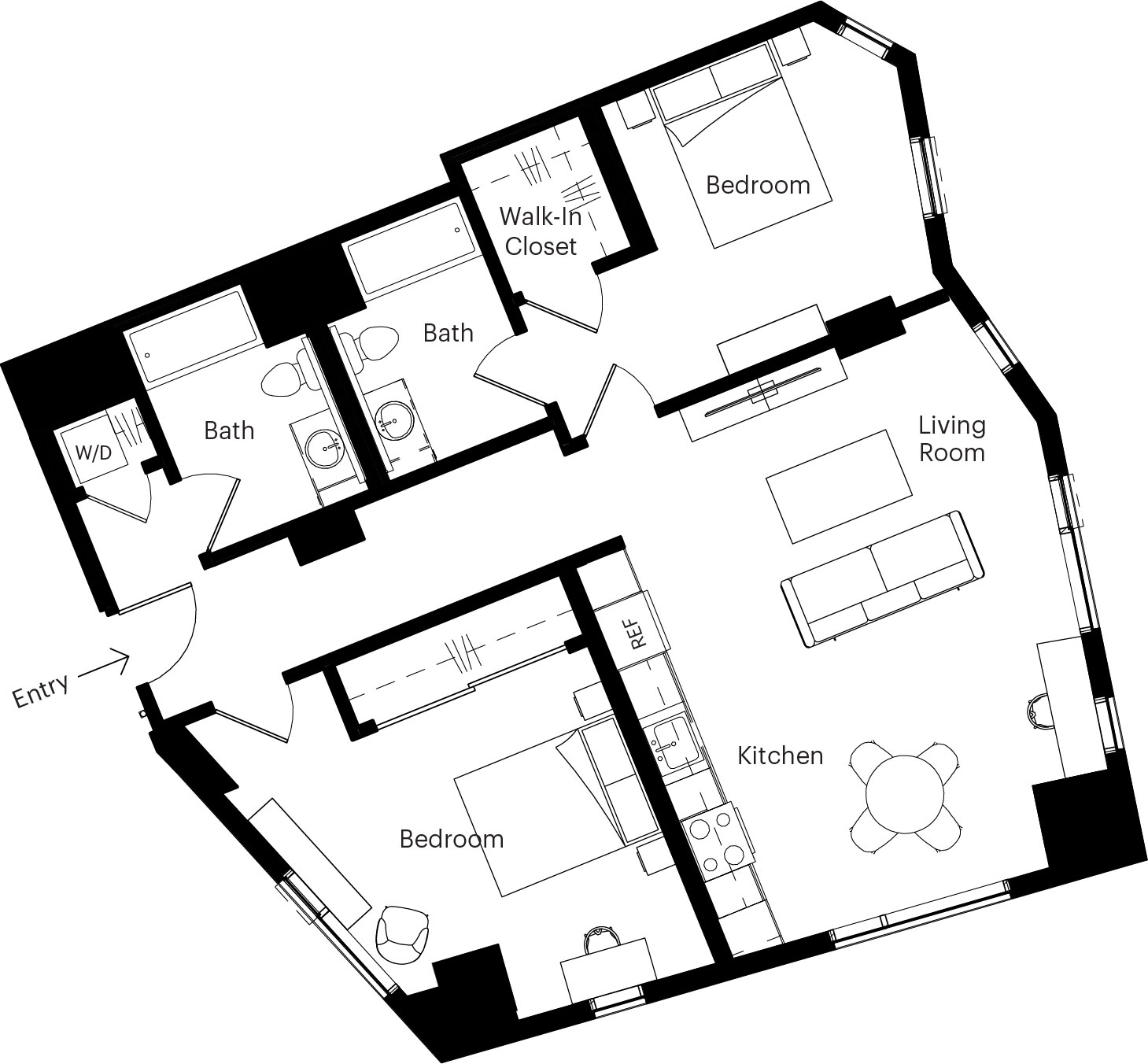 2 Bed/2 Bath-J