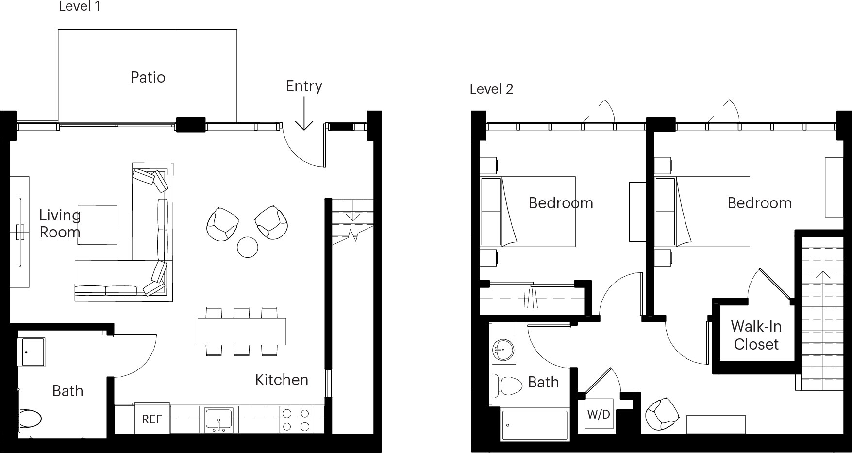 2 Bed/2 Bath L/W-2B