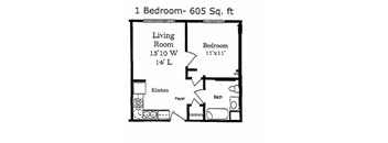 1 Bedroom, 1 Bathroom