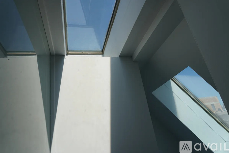 A modern building with a glass skylight.