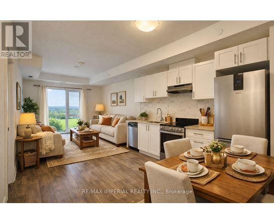 A well-lit kitchen and dining area with a view of the outdoors.