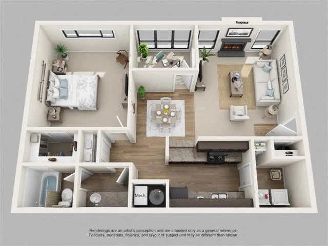 1 BED