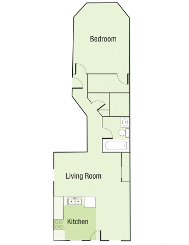 Lockerbie Court on Mass Ave One Bedroom C