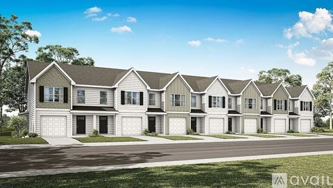 A row of houses with the text "AVAIL" in the foreground.