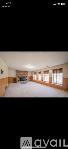 A living room with a fireplace and a television.