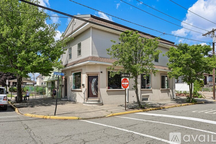 A building with a no parking sign in front of it.