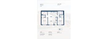 Unit Type B - 2 Bedrooms, 1 Bathroom