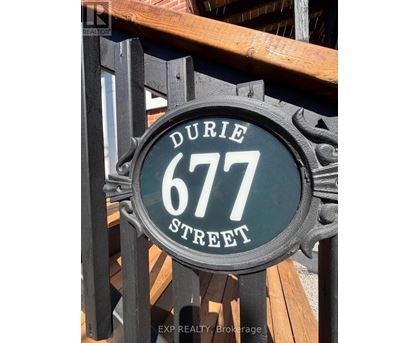 A street sign for Durie Street number 677.