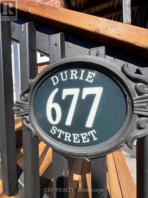 A street sign for Durie Street number 677.