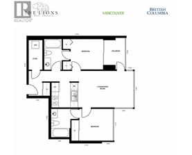 A floor plan for a property in Vancouver, British Columbia, shows a layout with a living room, two bedrooms, a study, and a solar panel.