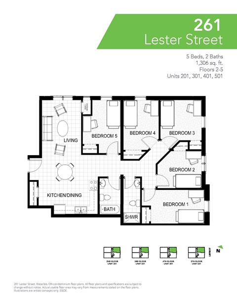 261 Lester Street, Suite 301 Studio Apartment for Rent