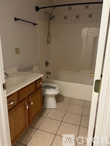 A white toilet sits in a bathroom next to a sink.