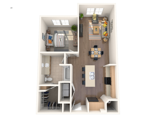 1Bed, 1 Bath