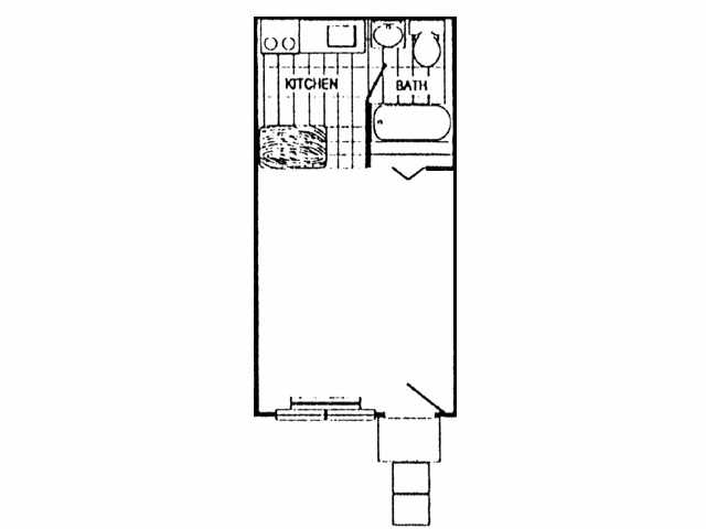 Studio / One Bath