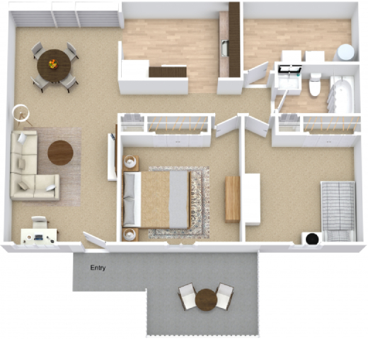 Two Bedroom / One Bath