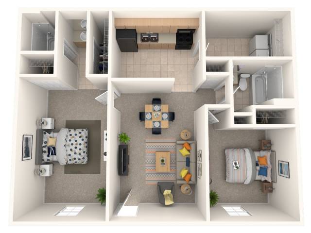 2 Bed 2 Bath
