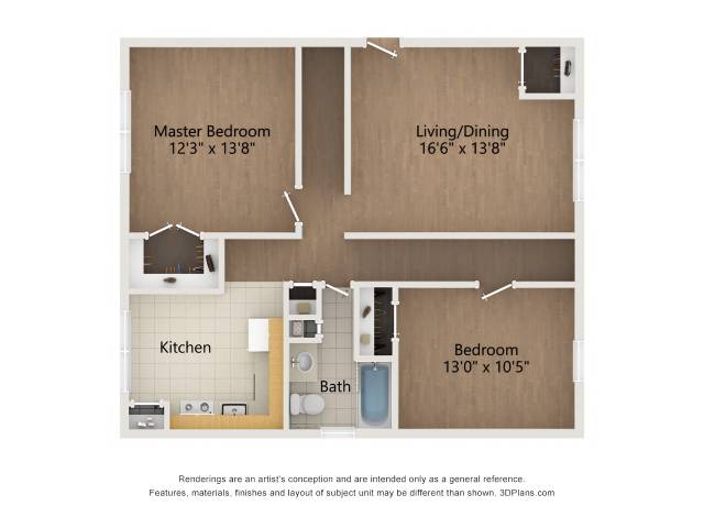 2 Bed 1 Bath