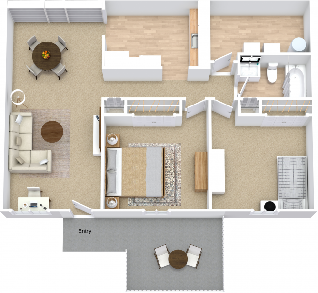 Two Bedroom / One Bath