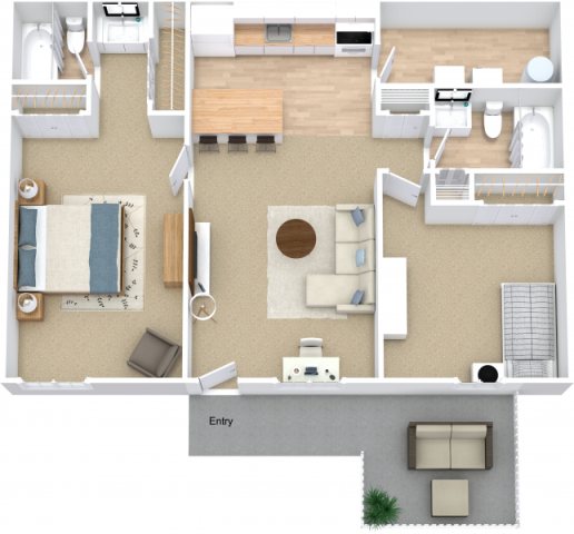 Two Bedroom / Two Bath