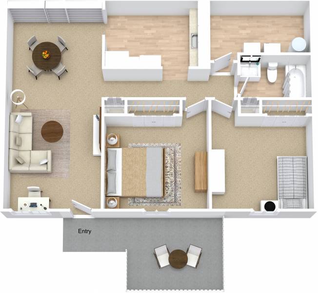 Two Bedroom / One Bath