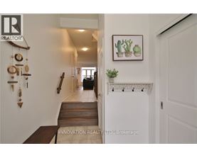 A hallway with a cactus and a picture of cacti on the wall.