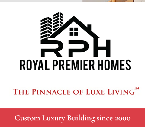 A logo for Royal Premier Homes is displayed, featuring a house and skyscraper silhouette.