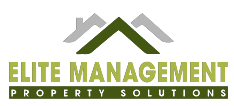 The image is a logo for Elite Management Property Solutions.