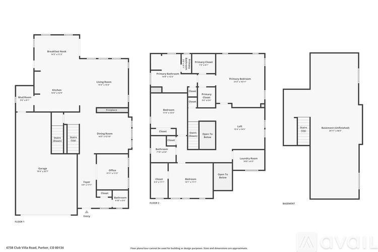 A floor plan of a club with a reception desk, lounge, and two bedrooms.