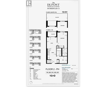 A floor plan for the DuPont Residential Estate of Designation Schedule C1.