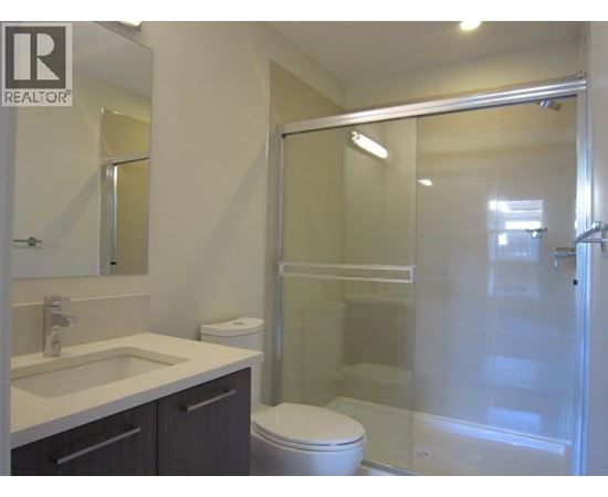 A bathroom with a toilet, sink, and shower.