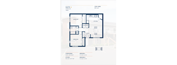 Unit Type A - 2 Bedrooms, 1 Bathroom