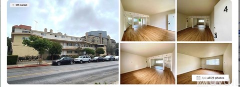 A series of images showing a building and its interior.