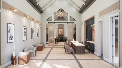 A modern living room with a large sofa set and a coffee table.