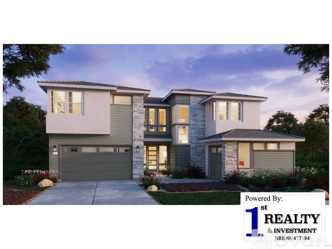 A modern house with a garage is shown with the logo of 1 Realty & Investment.