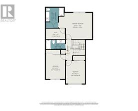A floor plan for a home with a primary bedroom, bathroom, and two additional bedrooms.