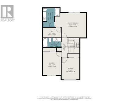 A floor plan for a home with a primary bedroom, bathroom, and two additional bedrooms.
