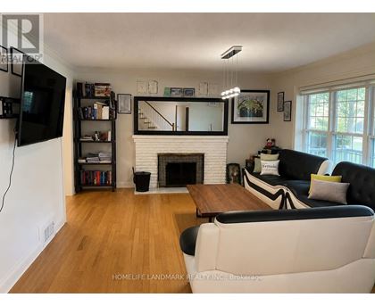 A living room with a fireplace and a television.