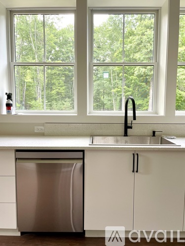 A kitchen with a stainless steel dishwasher and a sink.