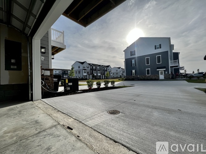 A sunny day at a modern building with a clear sky.