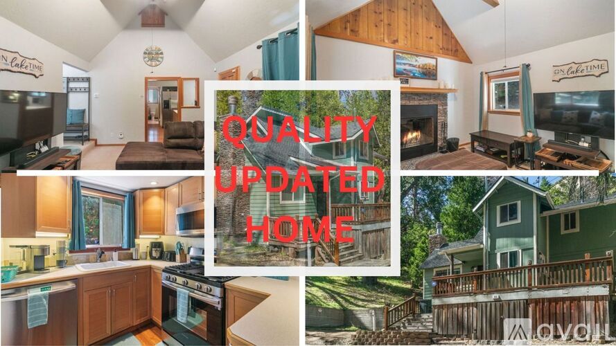A collage of images showcasing a newly updated home.