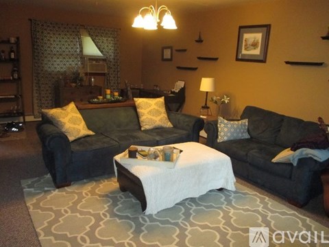 A living room with two couches and a coffee table.