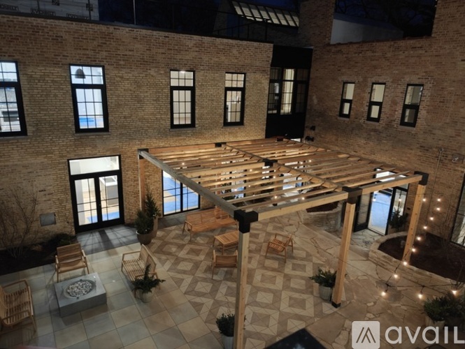 A large open space with tables and chairs is available for use.
