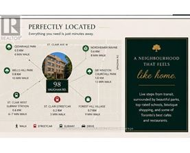 A real estate advertisement highlighting the location's proximity to various amenities and parks.