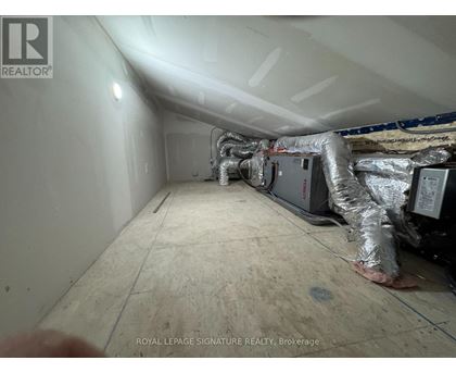 A room with a lot of duct tape and pipes.