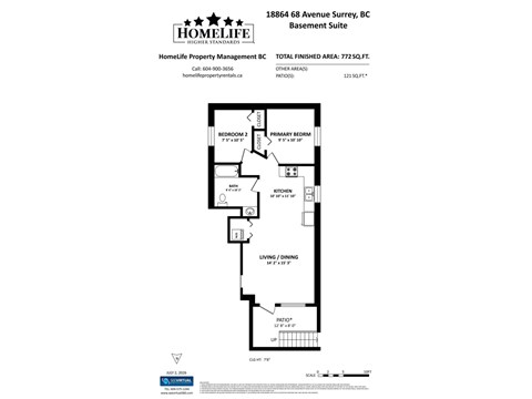 Basement 18864 68 AVENUE 2 Beds Apartment for Rent