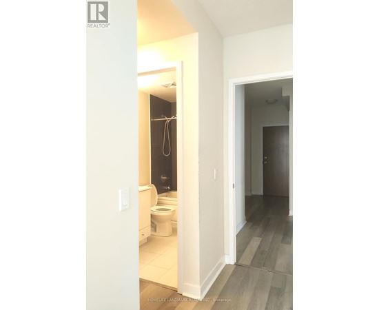 A bathroom with a toilet and a shower.