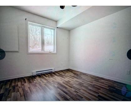 A room with a window and a radiator on the wall.