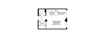 Studio, 1 Bathroom