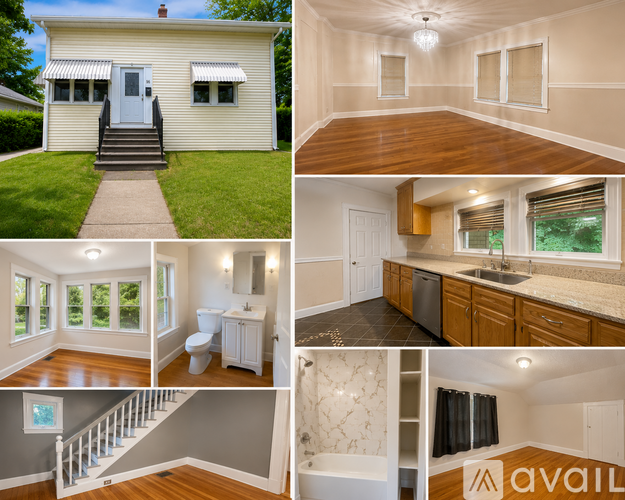 A collage of images showcasing the interior and exterior of a property.