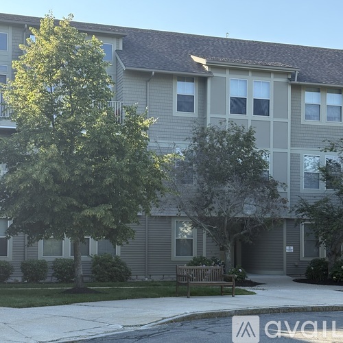 Apartment building with a tree in front of it.